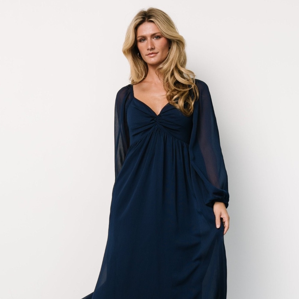 Baltic Born Dione Midi Dress | Navy Size M
